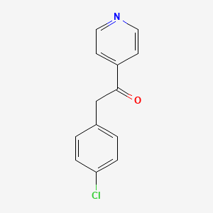 molecular formula C13H10ClNO B7862646 2-(4-Chlorophenyl)-1-(4-pyridinyl)ethanone CAS No. 16273-84-0