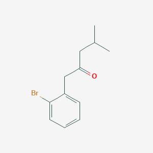 molecular formula C12H15BrO B7862661 1-(2-Bromophenyl)-4-methylpentan-2-one 