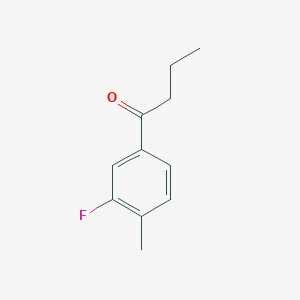 molecular formula C11H13FO B7862668 3'-Fluoro-4'-methylbutyrophenone 