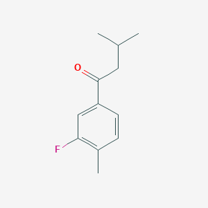 molecular formula C12H15FO B7862676 3,4'-Dimethyl-3'-fluorobutyrophenone 