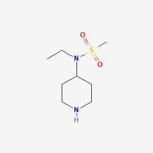molecular formula C8H18N2O2S B7862757 N-ethyl-N-(piperidin-4-yl)methanesulfonamide 