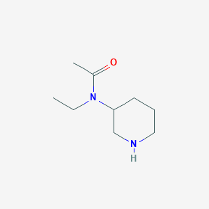 molecular formula C9H18N2O B7862760 N-Ethyl-N-piperidin-3-yl-acetamide 