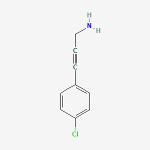 molecular formula C9H8ClN B7862765 3-(4-Chlorophenyl)prop-2-yn-1-amine 