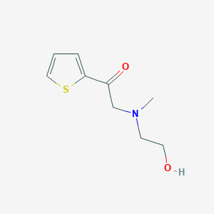 molecular formula C9H13NO2S B7862789 2-[(2-Hydroxy-ethyl)-methyl-amino]-1-thiophen-2-yl-ethanone 
