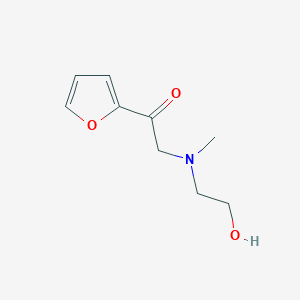 molecular formula C9H13NO3 B7862791 1-Furan-2-yl-2-[(2-hydroxy-ethyl)-methyl-amino]-ethanone 