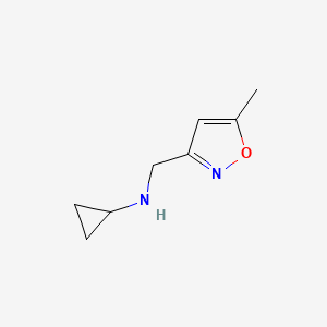 molecular formula C8H12N2O B7862986 N-[(5-methyl-1,2-oxazol-3-yl)methyl]cyclopropanamine 