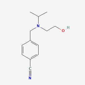 molecular formula C13H18N2O B7862994 4-{[(2-Hydroxy-ethyl)-isopropyl-amino]-methyl}-benzonitrile 
