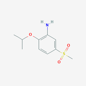 molecular formula C10H15NO3S B7863109 2-Isopropoxy-5-methanesulfonyl-phenylamine 