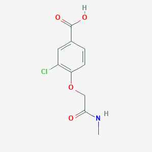 molecular formula C10H10ClNO4 B7863124 3-Chloro-4-(2-(methylamino)-2-oxoethoxy)benzoic acid 