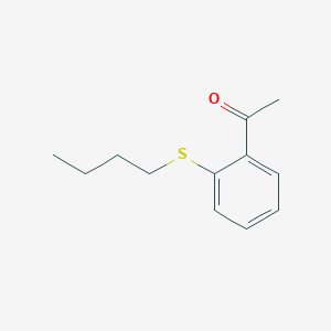 molecular formula C12H16OS B7863154 2'-(n-Butylthio)acetophenone 