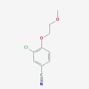 molecular formula C10H10ClNO2 B7863159 3-Chloro-4-(2-methoxyethoxy)benzonitrile 