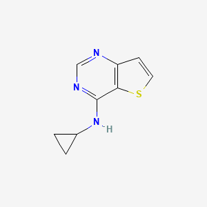 molecular formula C9H9N3S B7863179 N-cyclopropylthieno[3,2-d]pyrimidin-4-amine 