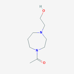 molecular formula C9H18N2O2 B7863182 1-[4-(2-Hydroxy-ethyl)-[1,4]diazepan-1-yl]-ethanone 