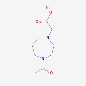 molecular formula C9H16N2O3 B7863189 (4-Acetyl-[1,4]diazepan-1-yl)-acetic acid 