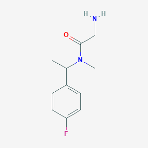 molecular formula C11H15FN2O B7863205 2-Amino-N-[1-(4-fluoro-phenyl)-ethyl]-N-methyl-acetamide 