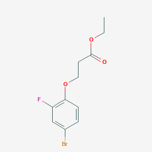 molecular formula C11H12BrFO3 B7863241 Ethyl 3-(4-bromo-2-fluoro-phenoxy)propanoate 