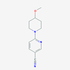 molecular formula C12H15N3O B7863252 6-(4-Methoxypiperidin-1-yl)nicotinonitrile 