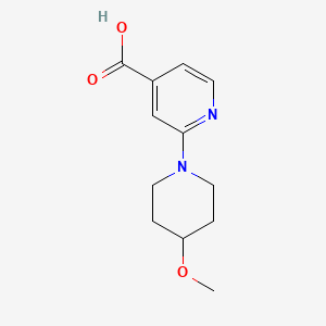 molecular formula C12H16N2O3 B7863267 2-(4-Methoxypiperidin-1-yl)isonicotinic acid 