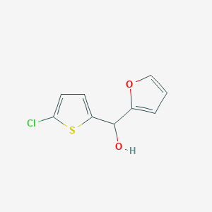 molecular formula C9H7ClO2S B7863287 2-Chloro-5-thienyl-(2-furyl)methanol 