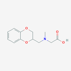 molecular formula C12H15NO4 B7863314 [(2,3-Dihydro-benzo[1,4]dioxin-2-ylmethyl)-methyl-amino]-acetic acid 