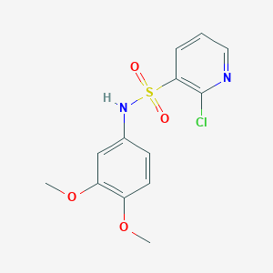 molecular formula C13H13ClN2O4S B7863339 2-chloro-N-(3,4-dimethoxyphenyl)pyridine-3-sulfonamide 