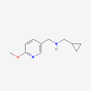 molecular formula C11H16N2O B7863379 1-Cyclopropyl-N-((6-methoxypyridin-3-yl)methyl)methanamine 