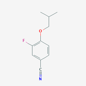 molecular formula C11H12FNO B7863398 3-Fluoro-4-isobutoxybenzonitrile 