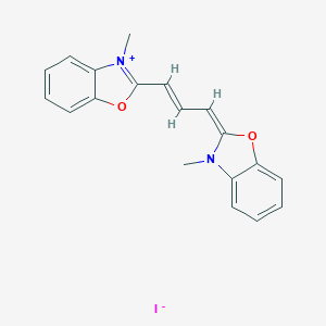 molecular formula C19H17IN2O2 B078634 3,3'-Dimethyloxacarbocyanine iodide CAS No. 14134-79-3