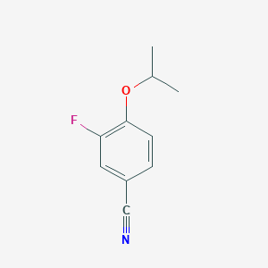 molecular formula C10H10FNO B7863402 3-Fluoro-4-isopropoxybenzonitrile 