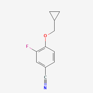 molecular formula C11H10FNO B7863410 4-(Cyclopropylmethoxy)-3-fluorobenzonitrile 