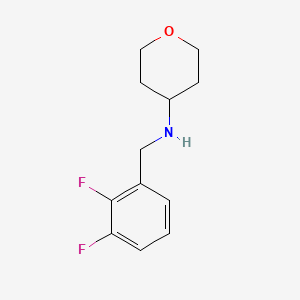 molecular formula C12H15F2NO B7863424 N-[(2,3-difluorophenyl)methyl]oxan-4-amine 