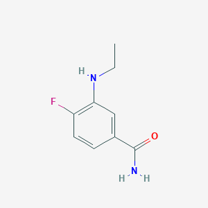 molecular formula C9H11FN2O B7863465 3-(Ethylamino)-4-fluorobenzamide 