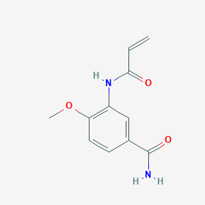 molecular formula C11H12N2O3 B7863467 3-Acrylamido-4-methoxybenzamide 