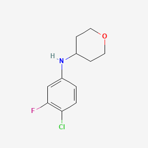 N-(4-chloro-3-fluorophenyl)oxan-4-amine