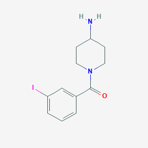 molecular formula C12H15IN2O B7863519 1-(3-Iodobenzoyl)piperidin-4-amine 