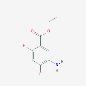 molecular formula C9H9F2NO2 B7863528 Ethyl 5-amino-2,4-difluorobenzoate 