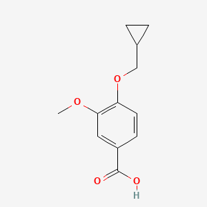 molecular formula C12H14O4 B7863534 4-(Cyclopropylmethoxy)-3-methoxybenzoic acid 