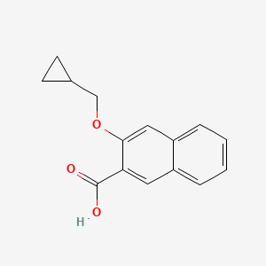molecular formula C15H14O3 B7863536 3-(Cyclopropylmethoxy)-2-naphthoic acid 