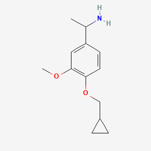 1-[4-(Cyclopropylmethoxy)-3-methoxyphenyl]ethan-1-amine