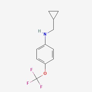 molecular formula C11H12F3NO B7863544 N-(cyclopropylmethyl)-4-(trifluoromethoxy)aniline 