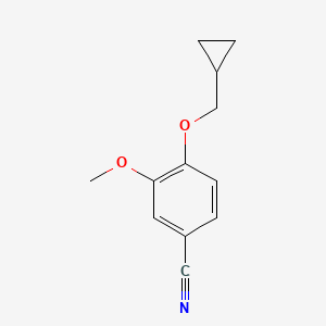 molecular formula C12H13NO2 B7863573 4-(Cyclopropylmethoxy)-3-methoxybenzonitrile 