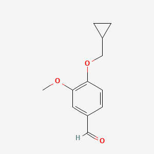 molecular formula C12H14O3 B7863582 4-(Cyclopropylmethoxy)-3-methoxybenzaldehyde 