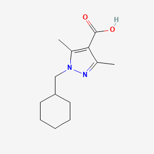 molecular formula C13H20N2O2 B7863608 1-(Cyclohexylmethyl)-3,5-dimethyl-1H-pyrazole-4-carboxylic acid 