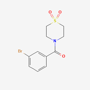 molecular formula C11H12BrNO3S B7863631 (3-Bromophenyl)(1,1-dioxidothiomorpholino)methanone 