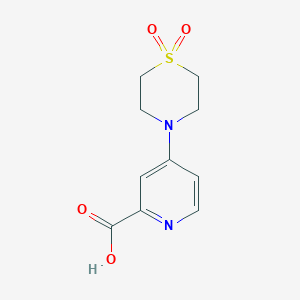 molecular formula C10H12N2O4S B7863639 4-(1,1-Dioxo-1,4-thiazinan-4-yl)pyridine-2-carboxylic acid 