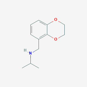 molecular formula C12H17NO2 B7863665 (2,3-Dihydro-benzo[1,4]dioxin-5-ylmethyl)-isopropyl-amine 