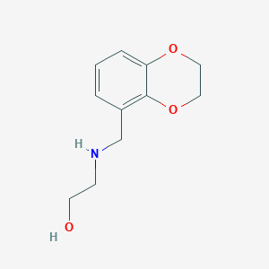 molecular formula C11H15NO3 B7863677 2-[(2,3-Dihydro-benzo[1,4]dioxin-5-ylmethyl)-amino]-ethanol 