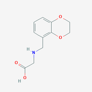 molecular formula C11H13NO4 B7863685 [(2,3-Dihydro-benzo[1,4]dioxin-5-ylmethyl)-amino]-acetic acid 