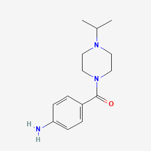 molecular formula C14H21N3O B7863691 4-[4-(Propan-2-yl)piperazine-1-carbonyl]aniline 