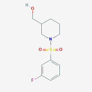 molecular formula C12H16FNO3S B7863726 (1-((3-Fluorophenyl)sulfonyl)piperidin-3-yl)methanol 